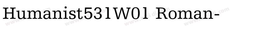 Humanist531W01 Roman字体转换
